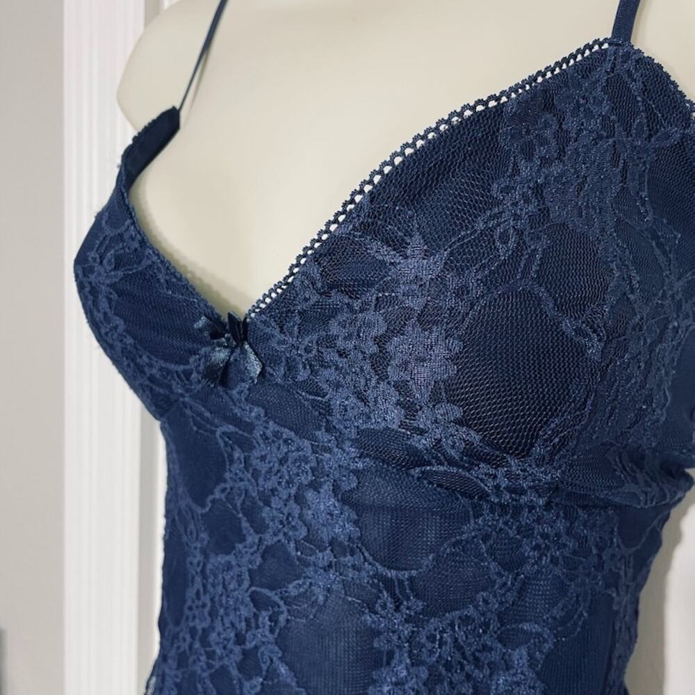 No Boundaries Midnight Blue Cami XL Lace Adjustable Coquette Boho Feminine Fairy